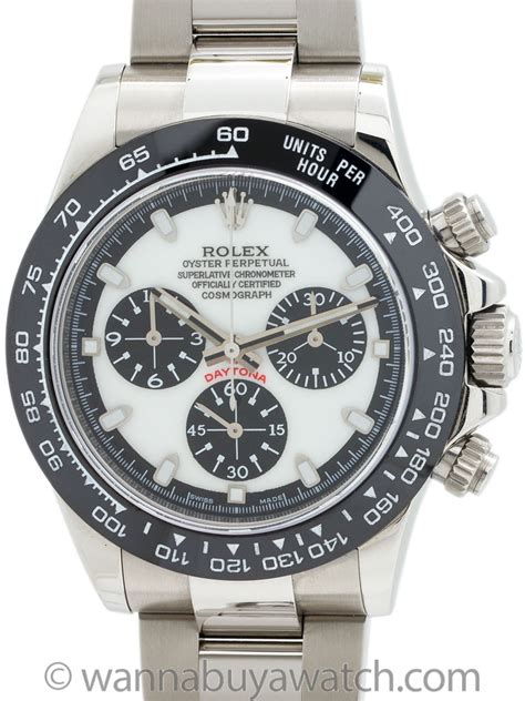 rolex pre owned custom ceramic daytona 116520 white|More.